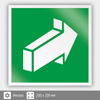 Знак E18 «Открывать движением от себя» (металл, 200х200 мм)