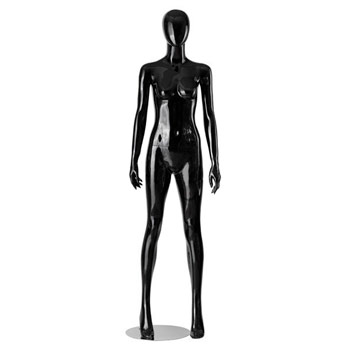 Манекен женский в полный рост стилизованный, безликий, черный глянец
