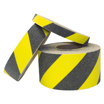 Противоскользящая самоклеящаяся лента (ЧЕРНО-ЖЕЛТАЯ, 75 мм x 18,3 м)