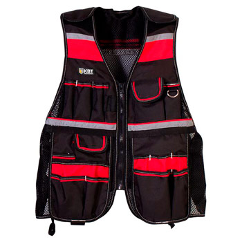 Жилет монтажника регулируемый со светоотражающими полосами, серия «ПРОФИ» - С-22