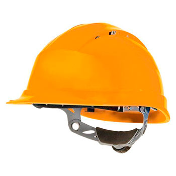 Каска строительная оранжевая с храповым механизмом