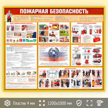 Стенд «Пожарная безопасность» (PB-28-GOLD)