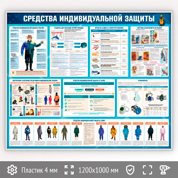 Стенд «Средства индивидуальной защиты» (TM-47-SILVER)